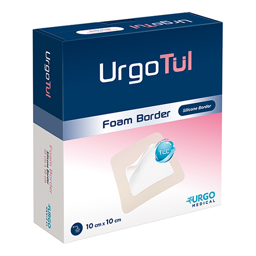 Urgotül Foam Border mit TLC-Matrix 8 x 8 cm, 10 Stk.