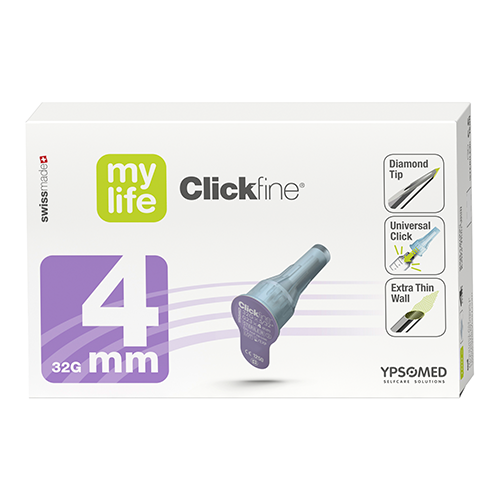 mylife Clickfine Pen-Nadeln4 mm, 32G/0.23 mm, 100 Stk.