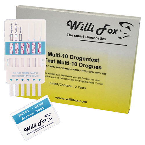 WILLI FOX Drogentest Multi 10 Drogen 2 Stk.