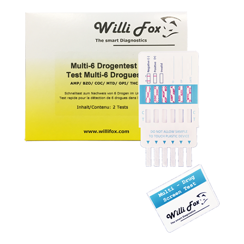 WILLI FOX Drogentest Multi 6 Drogen 2 Stk.