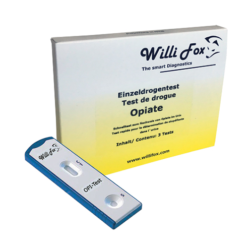 Willi Fox Drogentest, Opiate Urin- Einzeldrogentest, 3 Stk.