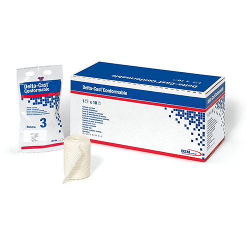 DELTA-CAST Conformable Gipsverband weiss, 2,5 cm x 1,8 m, 10 Stk.