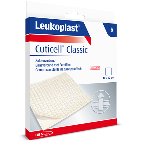 CUTICELL Classic Salbenkompresse transparent, 10 x 10 cm, 10 Stk.