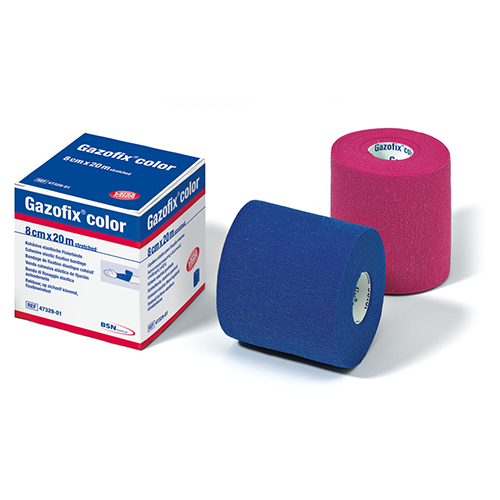 GAZOFIX color kohäsive Fixierbinde blau, 6 cm x 20 m, 6 Stk.