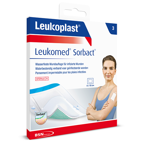 LEUKOMED SORBACT Wundverband steril 10 x 20 cm, 20 Stk.