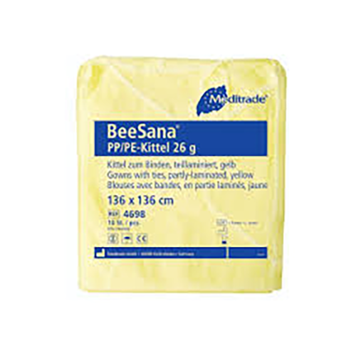 Schutzkittel Meditrade BeeSana PP/PE protective Gown, 26 g, 10 Stk.