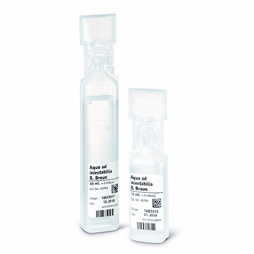 Aqua ad injectabilia Mini PlascoPlastikampulle, 10 ml, 20 Stk.