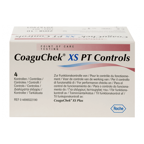 CoaguChek XS PT Controls PT-Qualitätskontrolle, 4 x 1 ml
