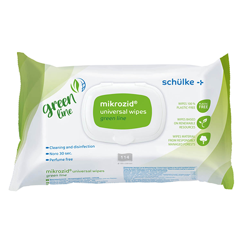 Mikrozid universal Wipes free green line 18 x 20 cm, 114 Stk.