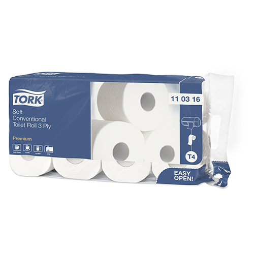 Toilettenpapier Soft 3-lagig, weiss, 72 Rollen