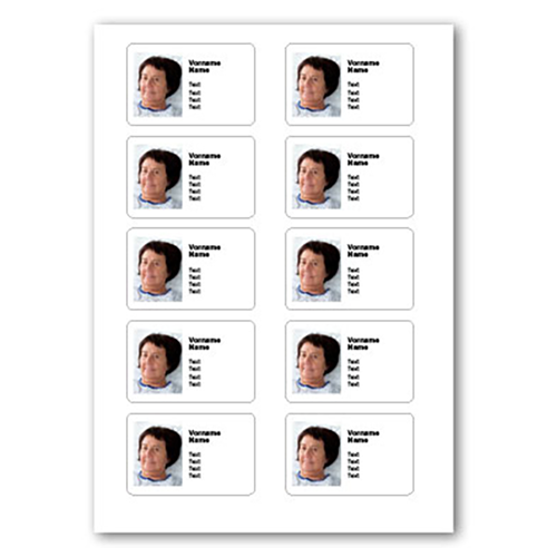 Etiketten für Patientenbild und Daten 10 x 10 Stk.