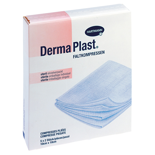 Dermaplast Kompressen steril, 5 x 5 cm, 10 Stk.