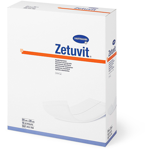 Zetuvit Saugkompresse unsteril, 10 x 10 cm, 30 Stk.