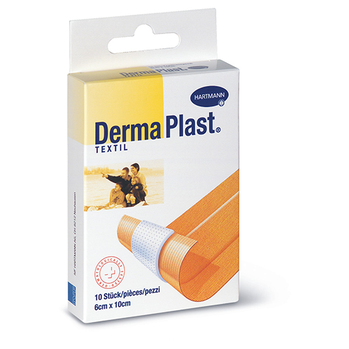 Dermaplast textil Wundschnellverband hautfarbig, 4 x 10 cm, 10 Stk.