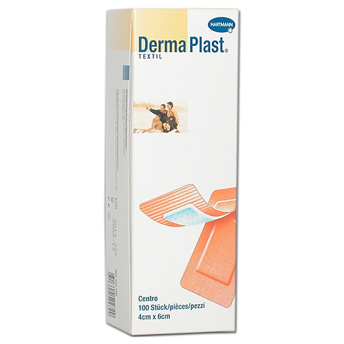 Dermaplast Textil Centro hautfarbig, 3 x 4 cm, 100 Stk.
