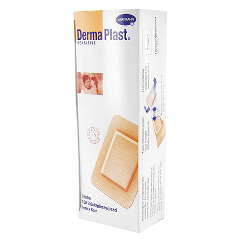 Dermaplast sensitive Centro hautfarbig, 3 x 4 cm, 100 Stk.