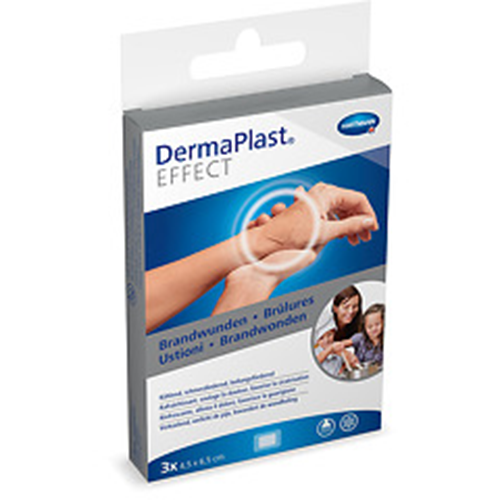 DermaPlast Brandwundenpflaster steril, 7,5 x 10 cm, 3 Stk.