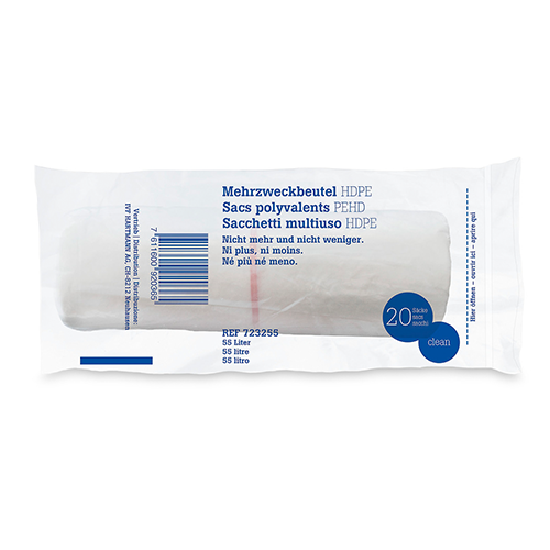 Mehrzweckbeutel transparent 22 L, 20 Rollen