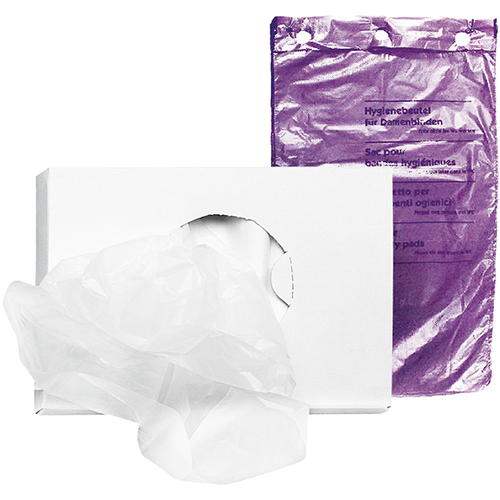 Hygienebeutel lila, PE, 19 x 33 x 28 cm, 40 x 25 Stk.