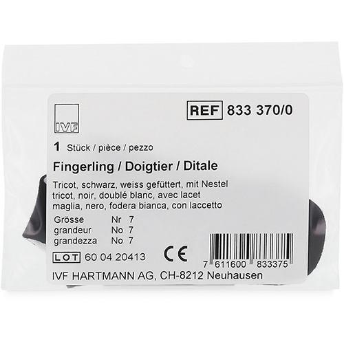 IVF Tricot Fingerling schwarz, Gr. 3, 1 Stk.