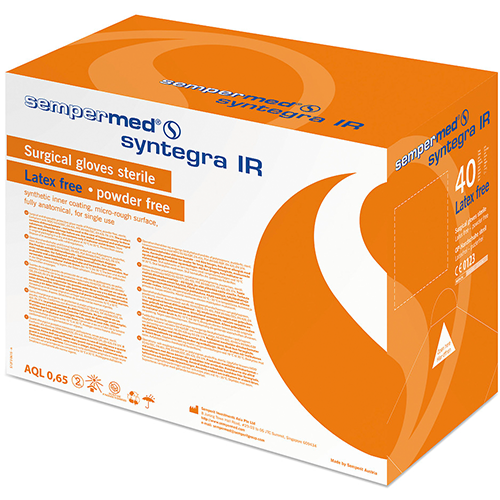 Sempermed Syntegra IR OP-Handschuhe steril, latexfrei, pf, Gr. 6,0, 40 Btl.