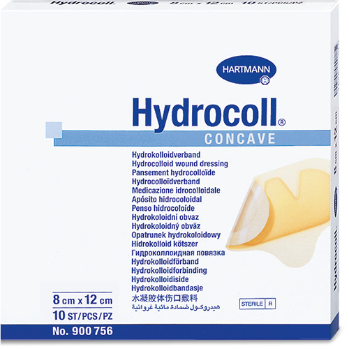 Hydrocoll concave Hydrokolloidverband steril, 8 x 12 cm, 10 Stk.