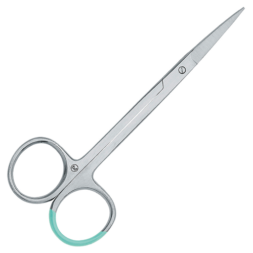 Irisschere gebogen steril, 115 mm, 25 Stk.