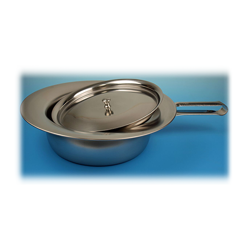 Stechbecken Edelstahl mit Deckel, 1 Stk.