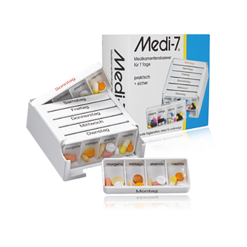 Medi 7 Medikamentendosierer weiss, 1 Stk.