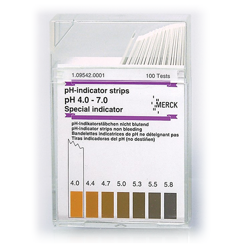 Merck pH Indikatorstäbchen ph 4.0 - 7.0, 100 Stk.