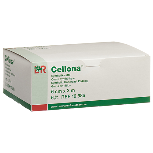 Cellona Synthetikwatte 6 cm x 3 m,  weiss, 6 Stk.