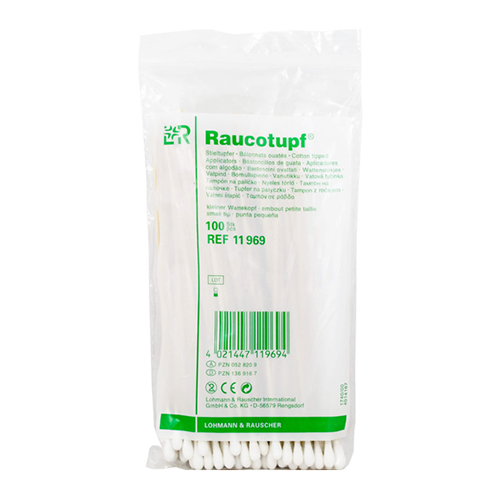 Raucotupf Wattestäbchen 15 cm unsteril, 100 Stk.