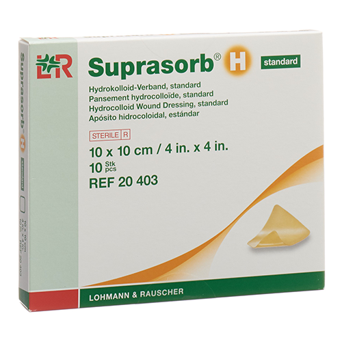 Suprasorb H standard Hydrokolloidverband 10 x 10 cm, 10 Stk.