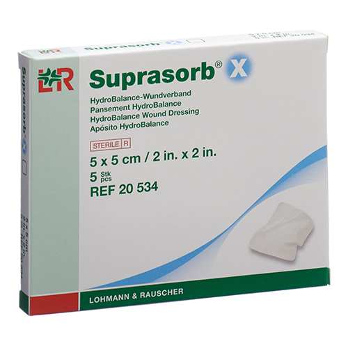 Suprasorb X Hydrobalance Wundverband 5 x 5 cm