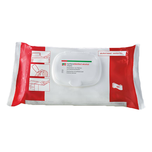 L+R surfacedesinfect alkohol Wipes 20 x 18 cm, 60 Stk.