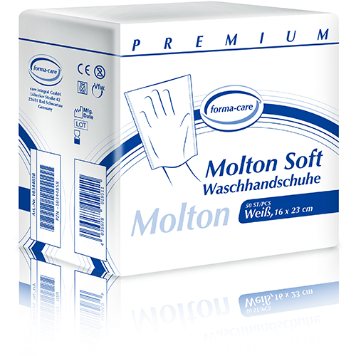 forma-care Waschhandschuh Molton weiss, 20 x 50 Stk.