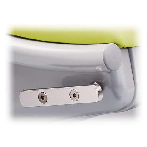 Seitenschiene (Stück) für Sitzteil arco aus CNS 18/10, 150mm lang