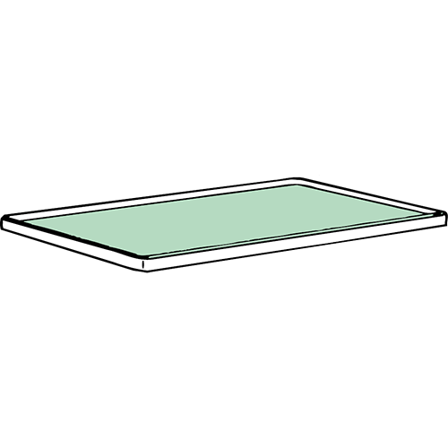 Arbeitsplatte aus CNS für Funktionswagen 900mm breite