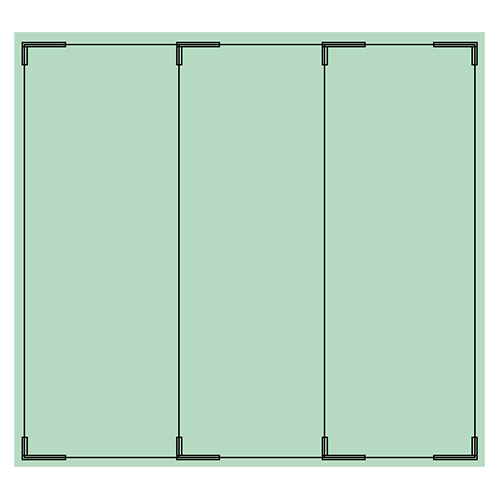 Schubladeneinsatz für Schublade 6D 3-bahnig aus Aluminium