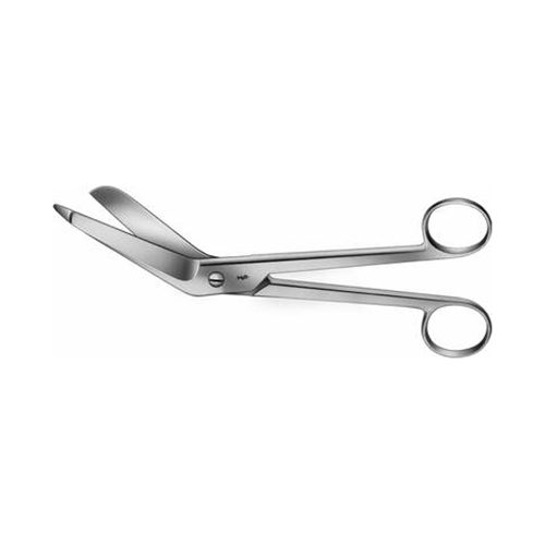 Gipsschere nach Bergmann gebogen 1 Blatt mit Knopf, 235 mm