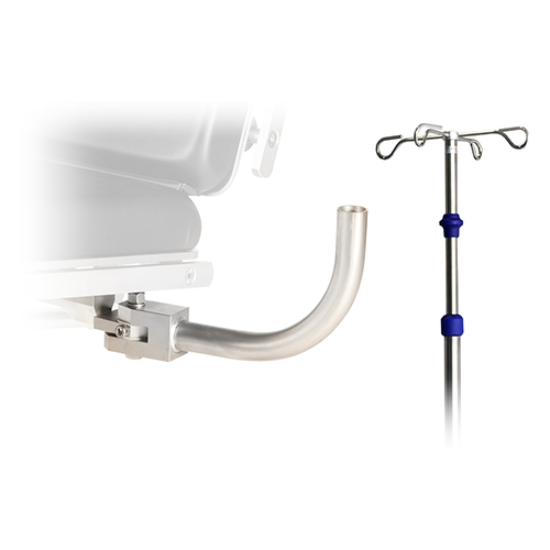 Monitorarm aus Edelstahl schwenkbar inkl. Infusionsstange