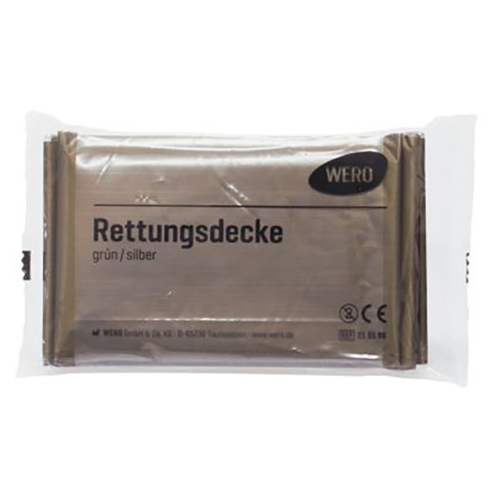 Rettungsdecke grün-silber 160 x 210 cm, 1 Stk.