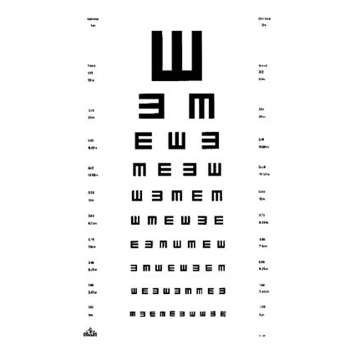 Sehprobentafel, E-Haken 1 Stk.