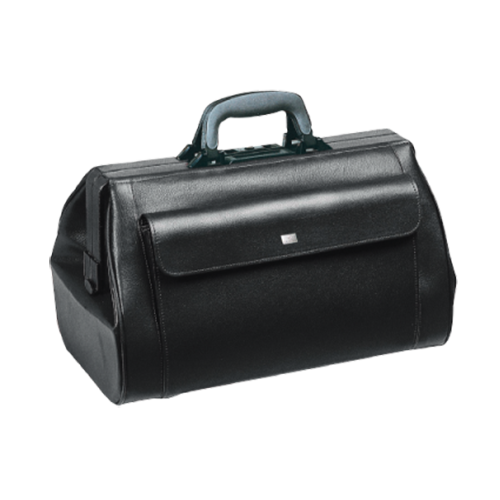 Arzttasche Medi-Light mit DoppelgriffMit 1 Vortasche aus Leder, schwarz