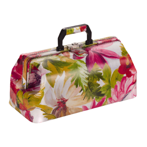 Arzttasche Practicus mit FacheinteilungLeder, Flower-Style, kratzfest