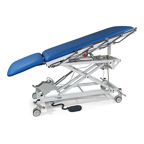 Untersuchungs- und Behandlungsliege el. hv, 2 teilig, 2000x700 mm, weiss