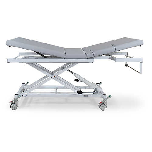 Echokardiographie-Liege, 3-teilig hydr. HV, B = 700mm, Gestell: weiss