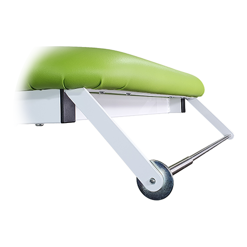 Papierrollenhalter, Liegenbreite 800 mm am Fussteil montiert