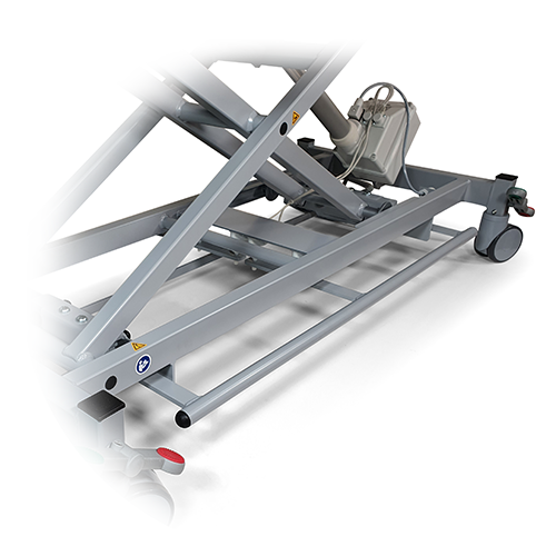 längsseitige Fußbetätigungsstangen 