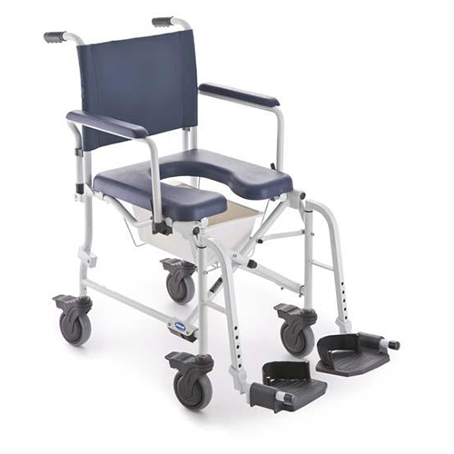 Dusch- & Toilettenstuhl Lima Dunkelblau-Weiss, 1 Stk.